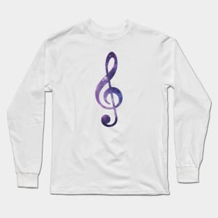 Space Treble Clef Long Sleeve T-Shirt